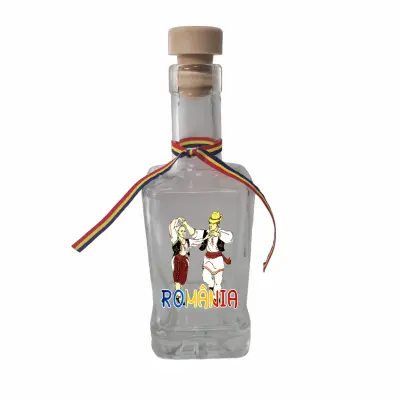 Tarani port popular romania, sticla cu mesaj patrata, 250 ml, model divgs318 12
